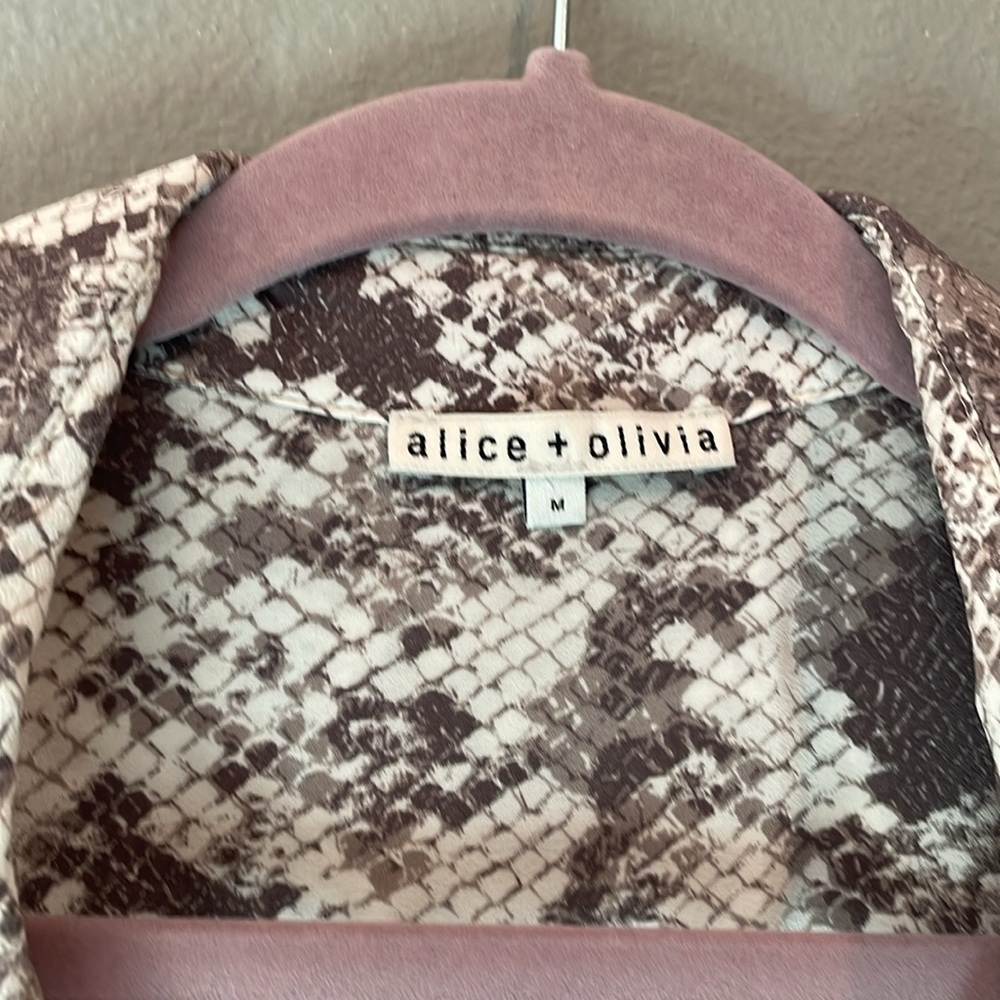 Alice + Olivia Python Long Tunic Top Duster Dress… - image 2